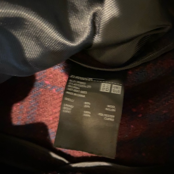 Iness de la Fressange burgundy and navy plaid wool blazer size XXS - Picture 6 of 8